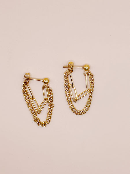 Link Chain Tassel Earrings