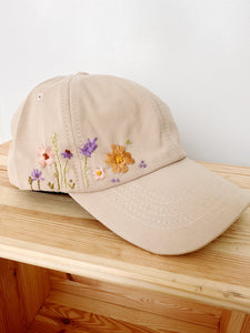 Las Flores Hand Embroidered Cap