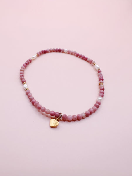 Pink + Pearl Beaded Bracelet
