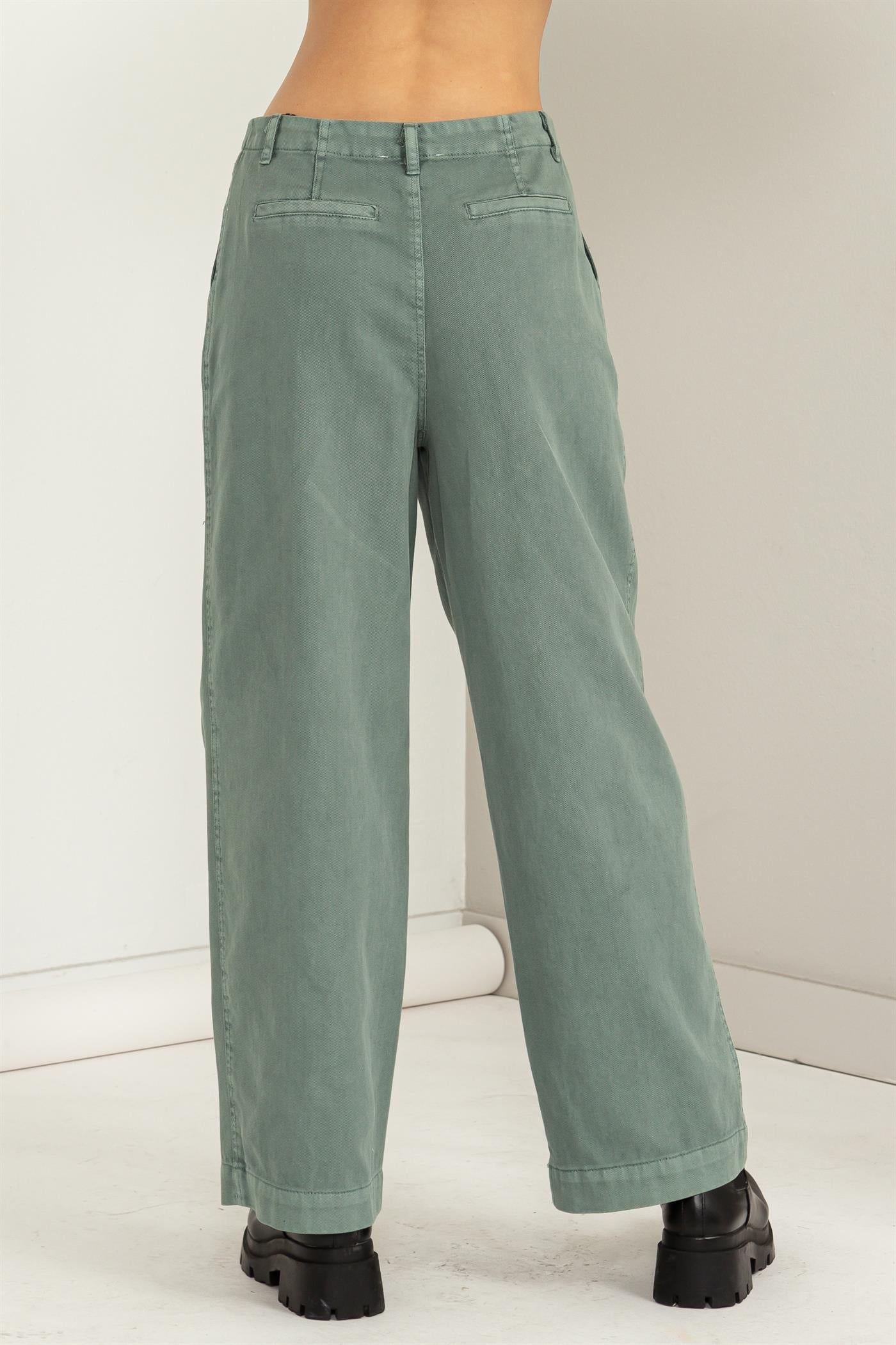 Sage Mid Rise Wide Leg Pants