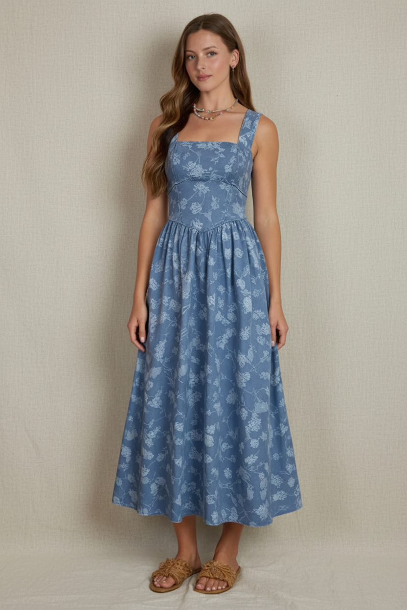 Corset Jacquard Dress