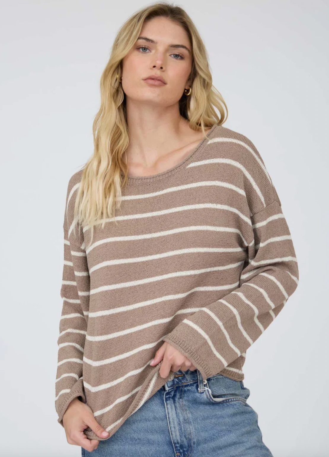 Mocha Striped Sweater