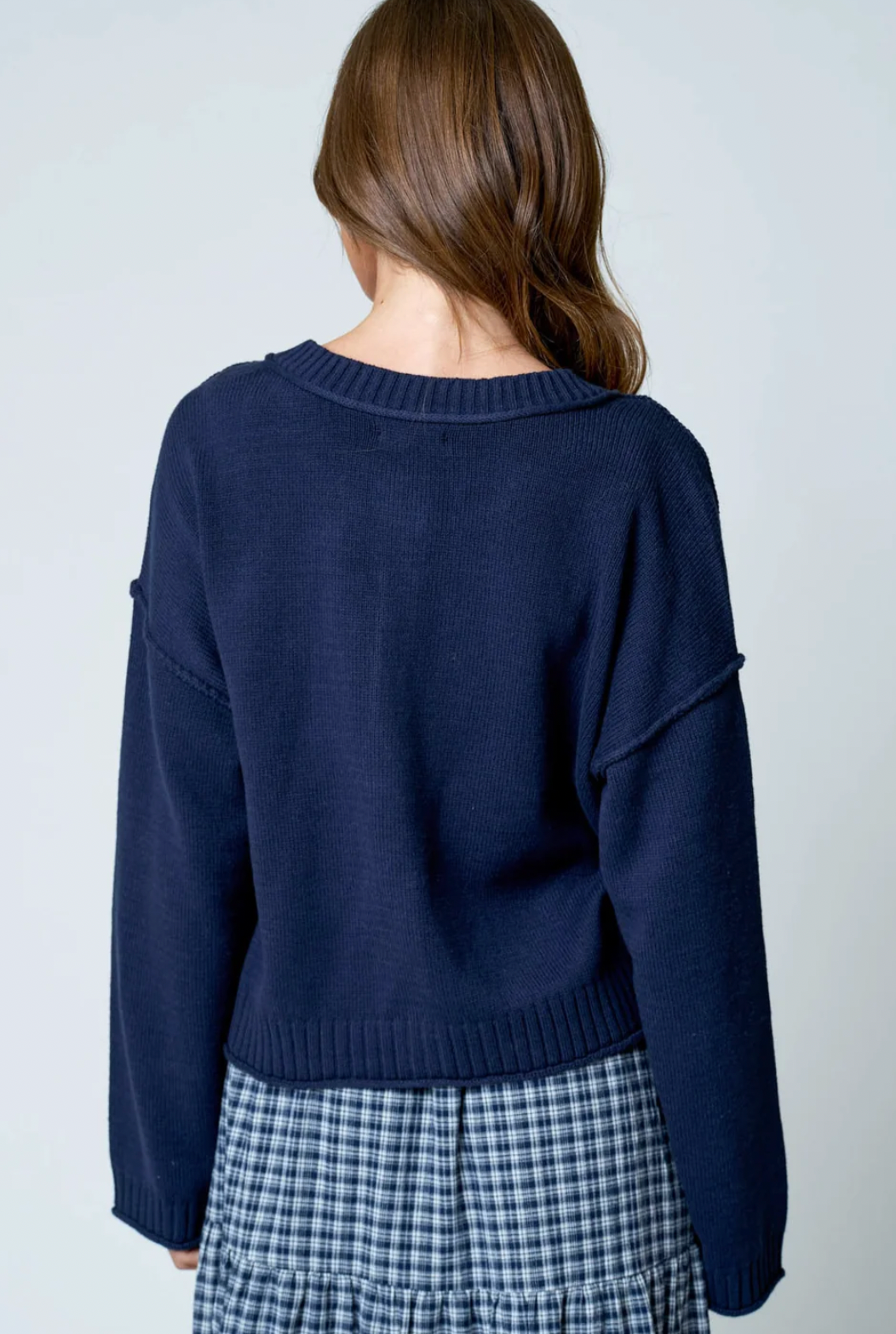 Navy Crew Cardigan
