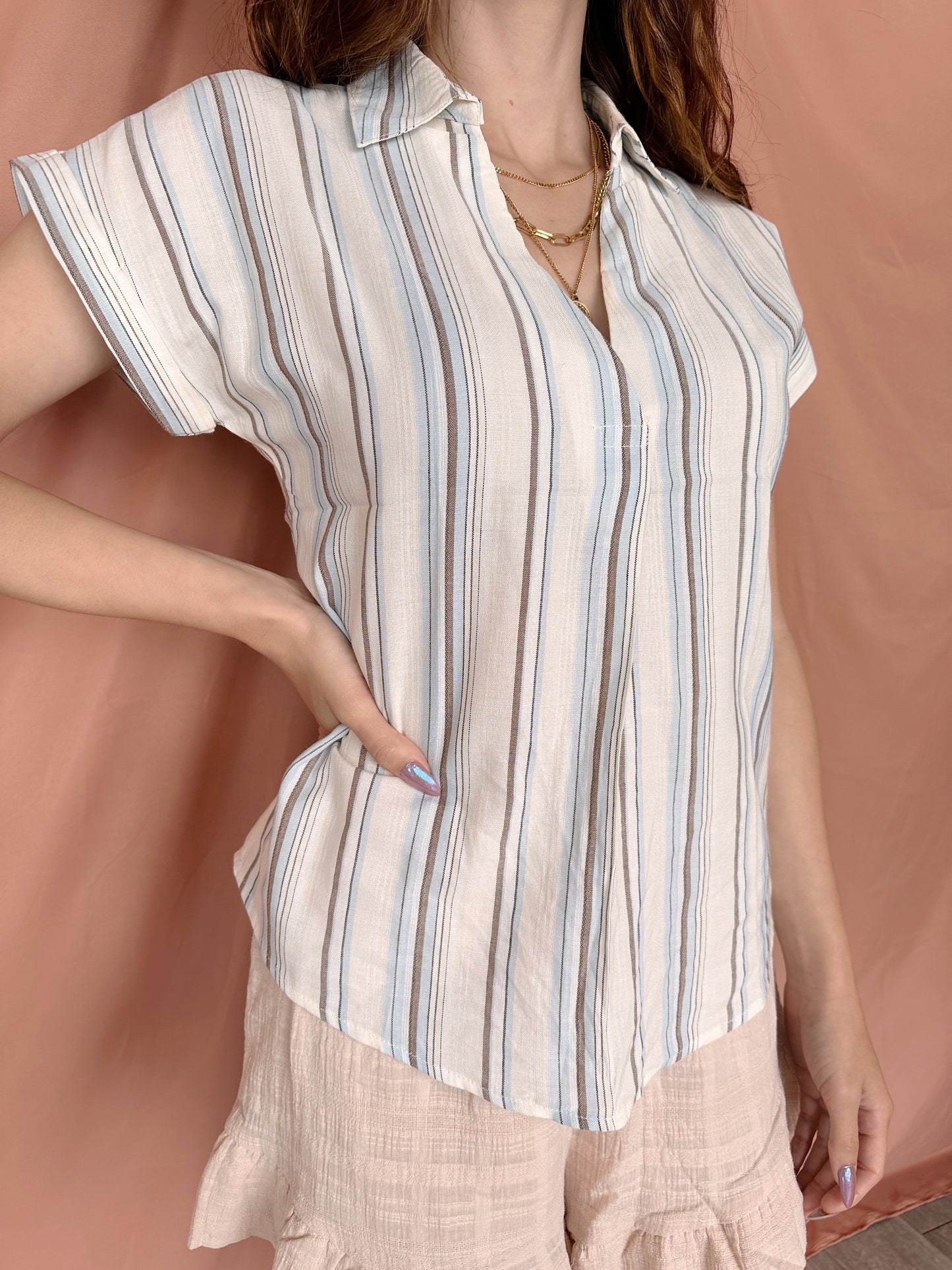 Striped Woven Top