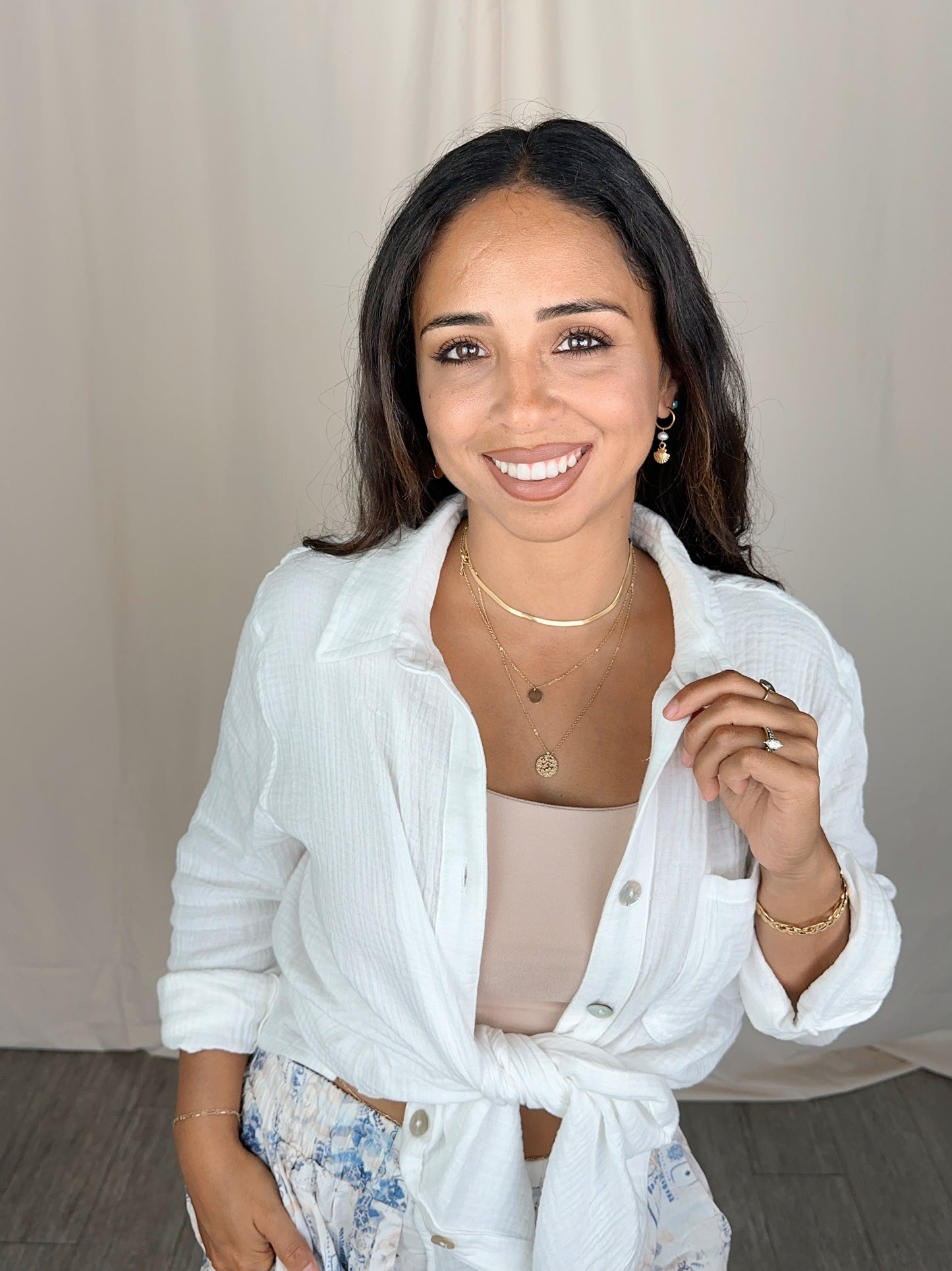 White Gauze Cotton Shirt