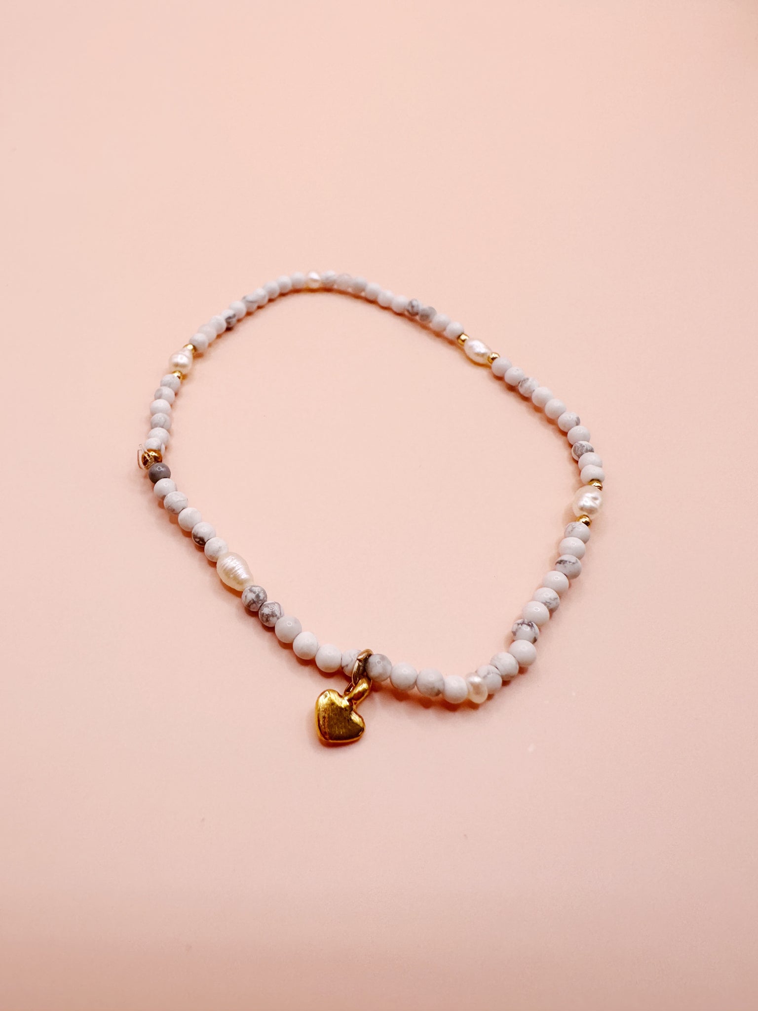 White + Pearl Beaded Bracelet