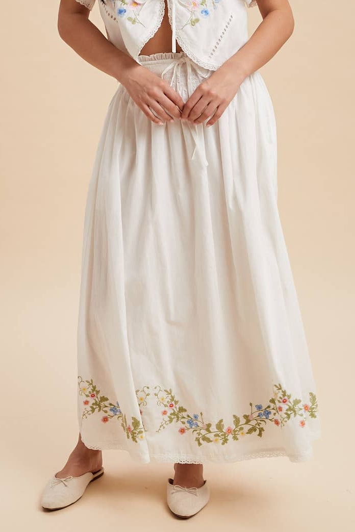 Champs Elysees Embroidered Skirt