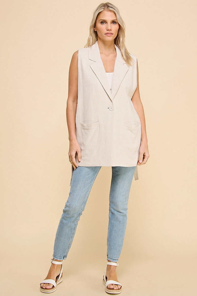 Linen Jacket Vest