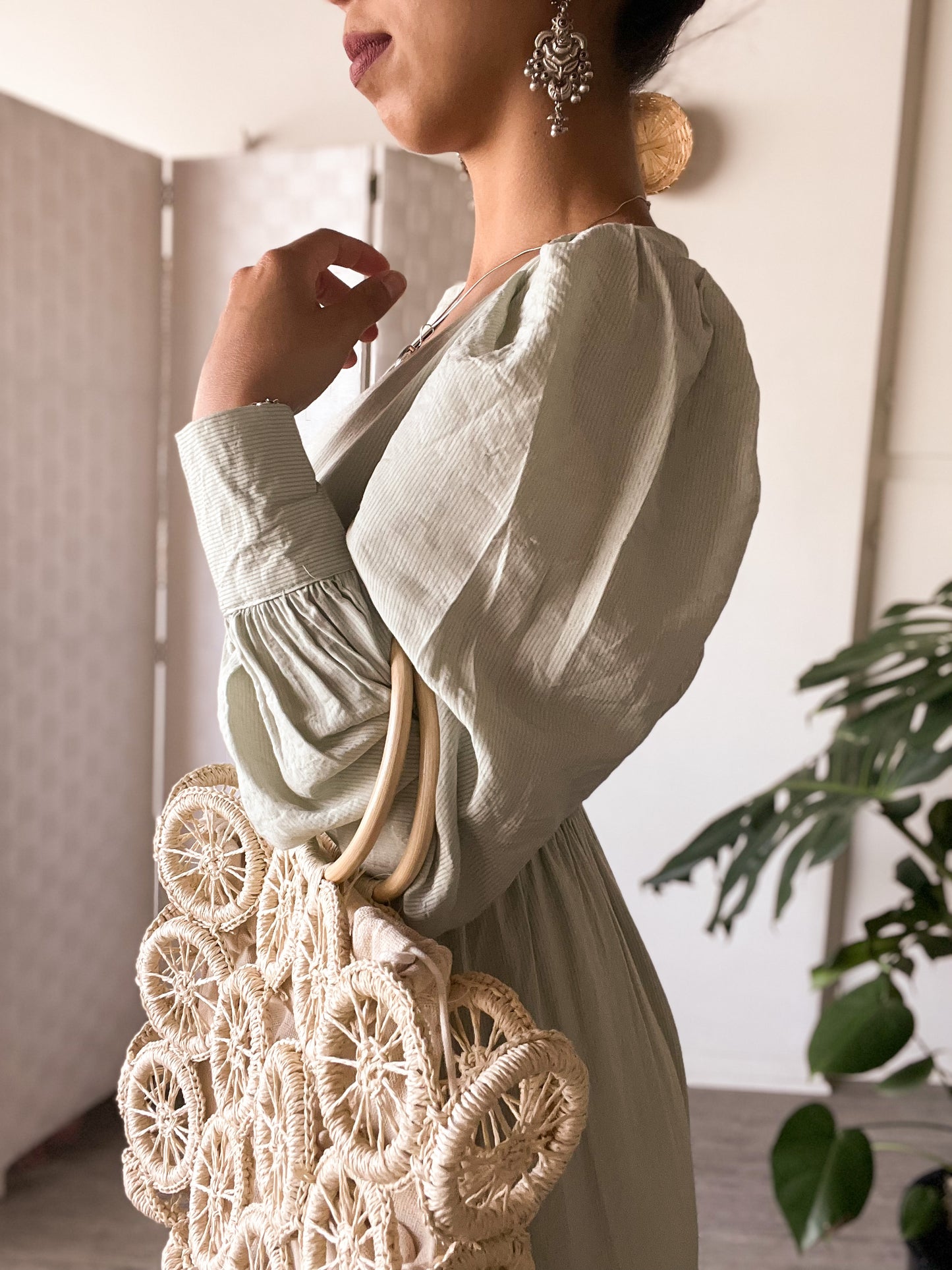 Pinstriped Cottage Dress