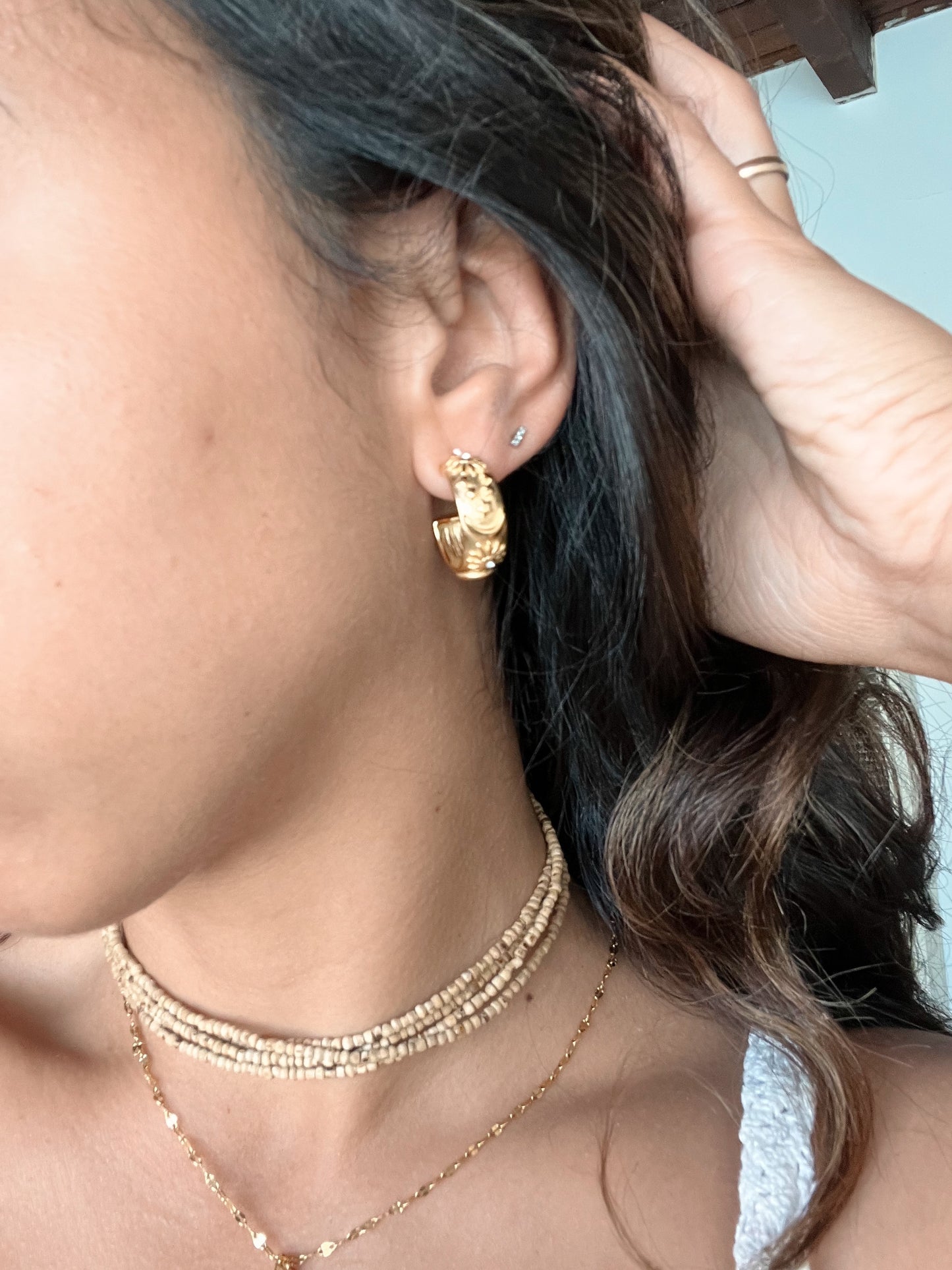 Moon + Stars Hoop Earrings