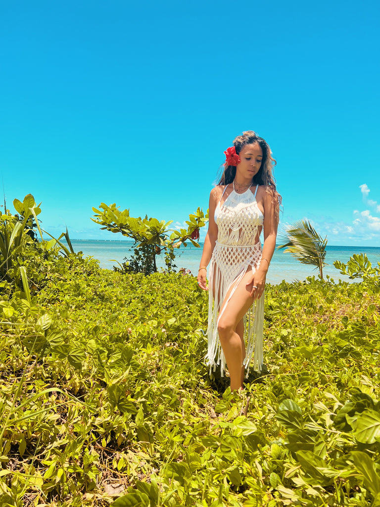 Handmade macrame dress