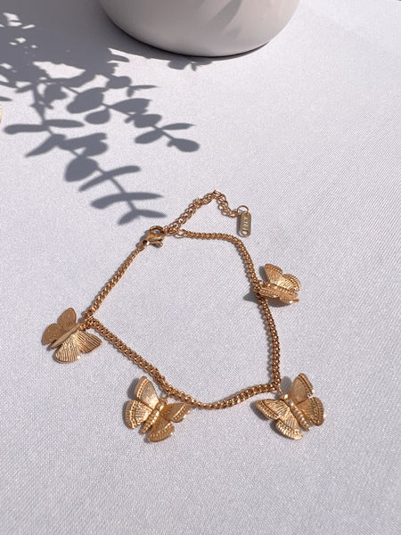 Butterfly Necklace + Bracelet Set