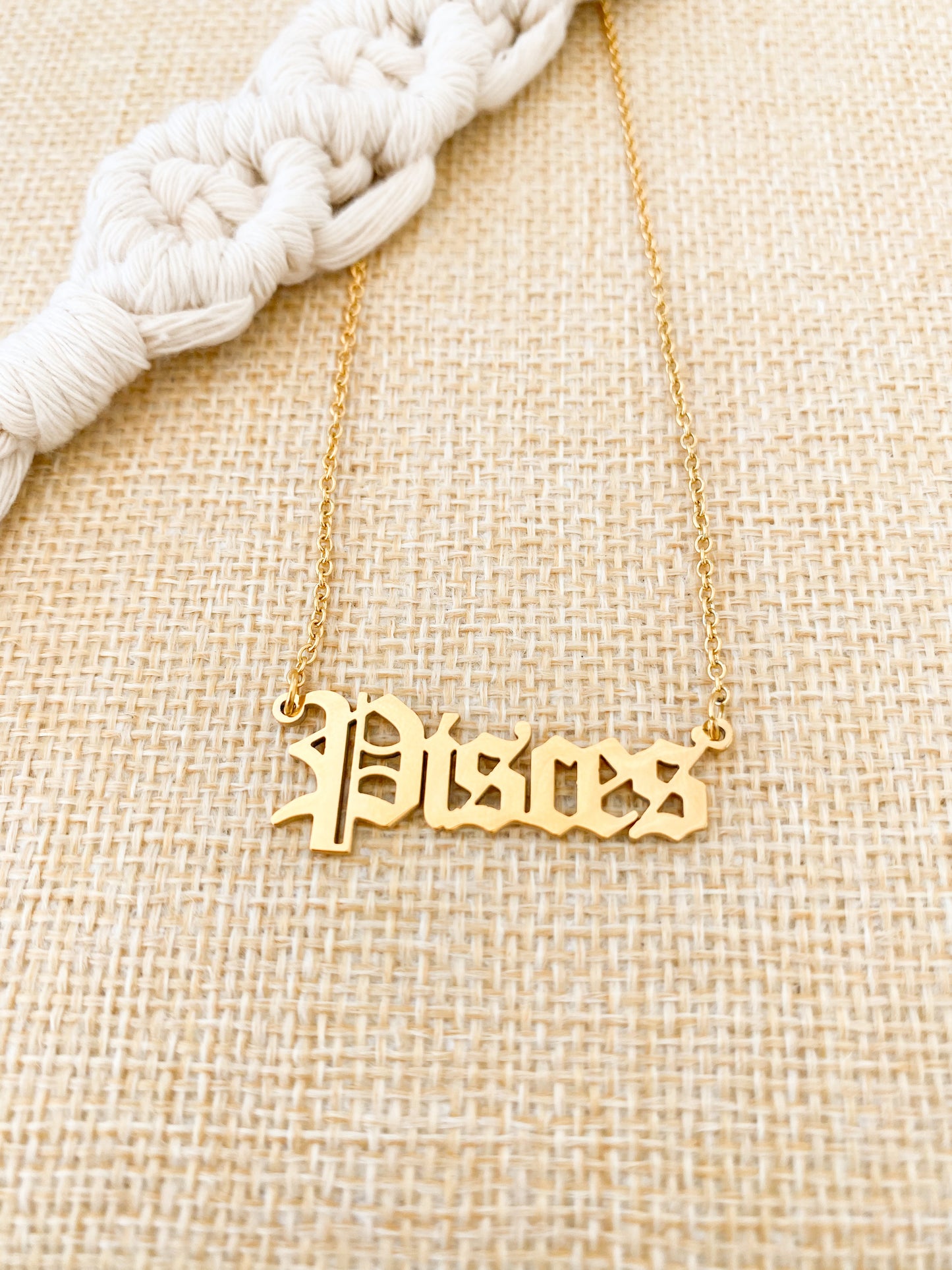 Zodiac Word Necklaces