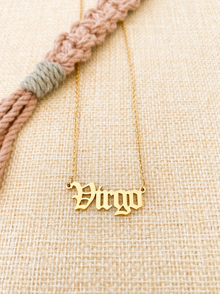 Zodiac Word Necklaces