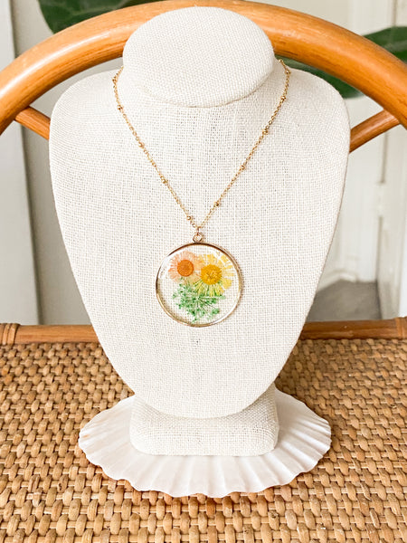 Dried Floral Necklace